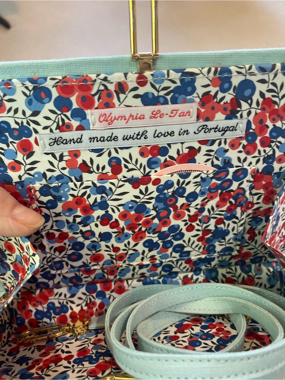 Olympia Le-Tan Amalfi Coast Embroidered Book Clutch, collectors item - Picture 3 of 6